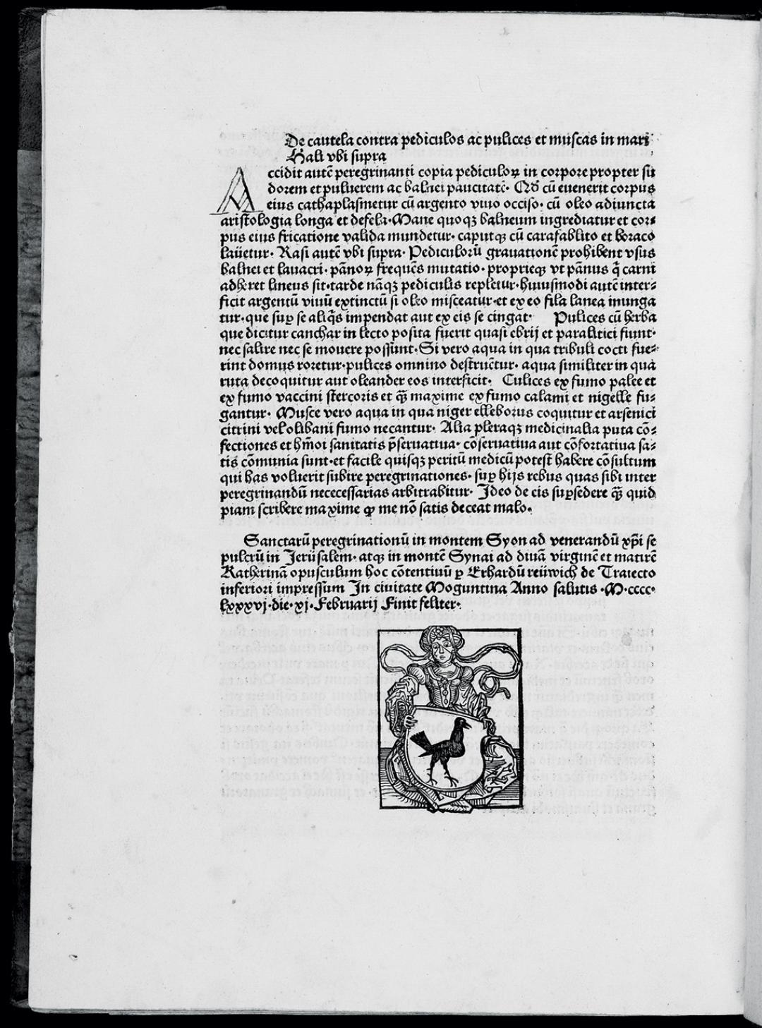 Erhard Reuwich – Printer’s Mark from Peregrinatio Latin, fol. 163v.