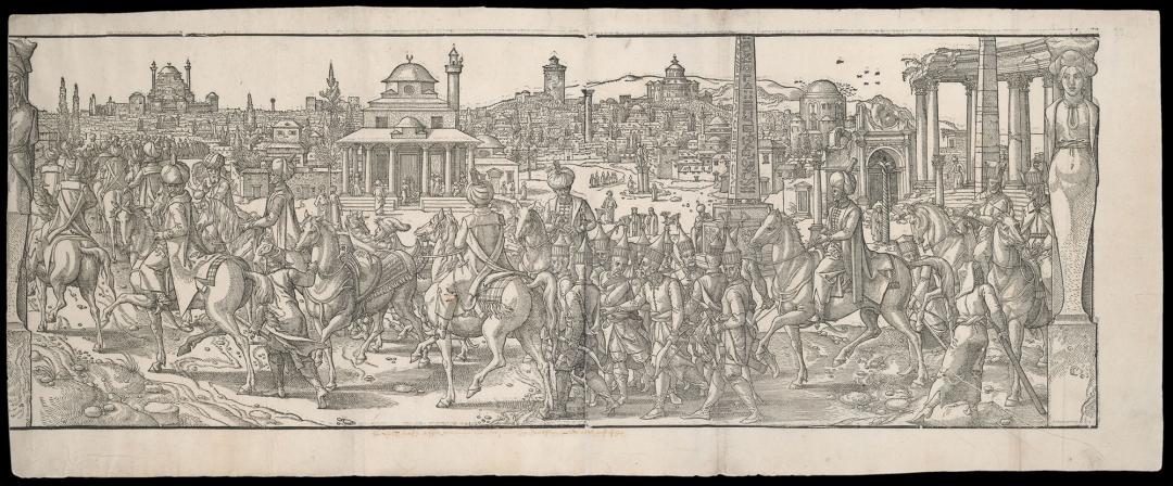 Pieter Coecke van Aelst, Procession of Süyleman the Magnificent through the Hippodrome, 1553