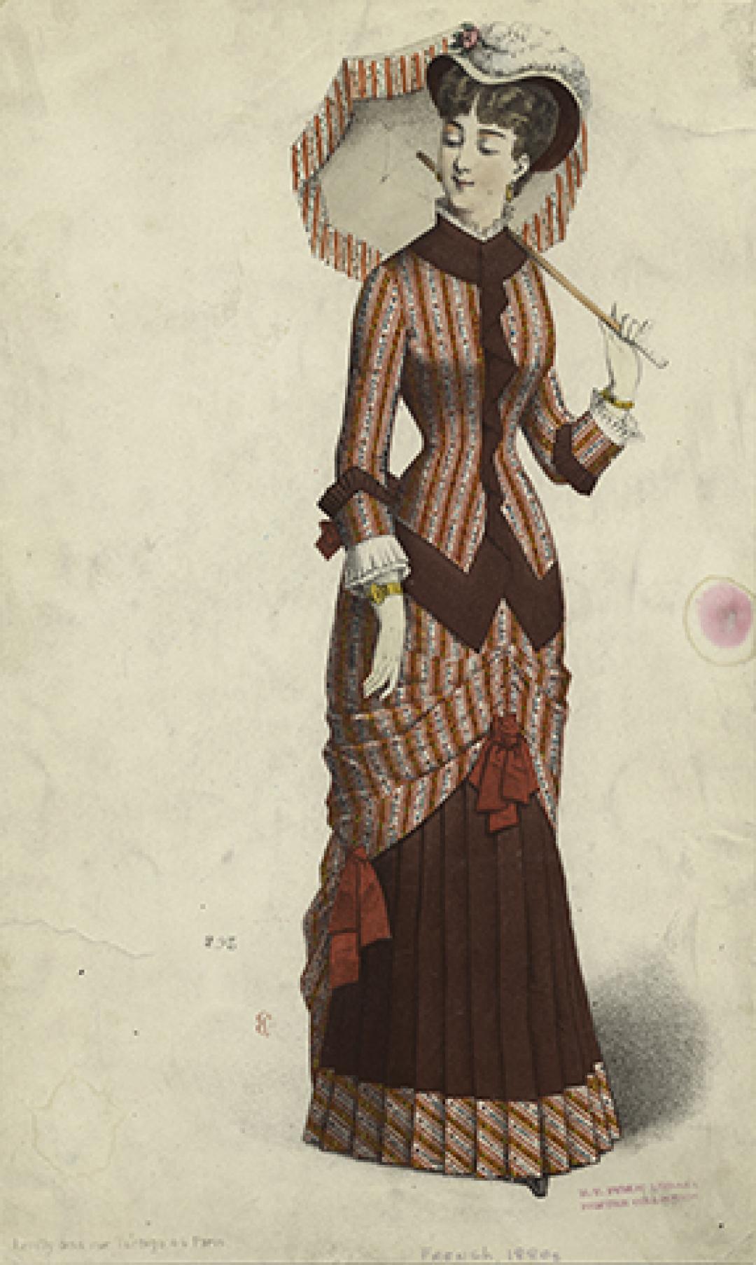 ​Woman in dress, Paris, 1880s