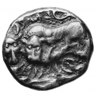 Silver drachma of Elpa’al, minted in Byblos, 4th c.