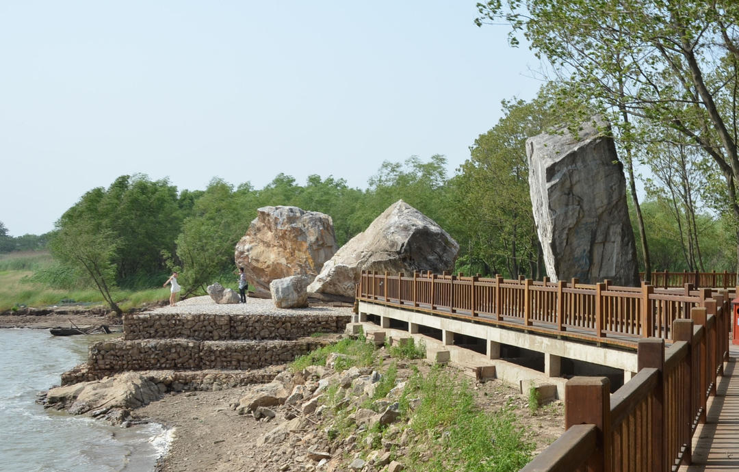 Rocks after the 2010 excavation at Jiaoshan