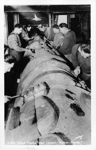 CCC carvers restoring the Ebbits